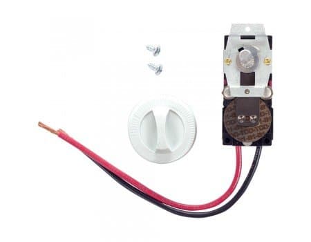 White, Built-In Single Pole Thermostat for Com-Pak Wall Heater, 22A