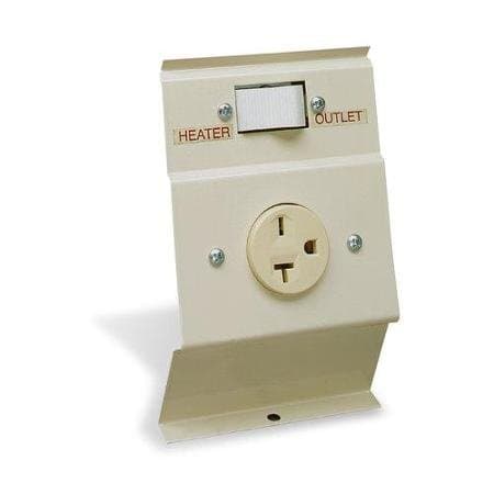 240V Load Transfer Switch w/ Outlet for Electric Baseboard Heater, Almond