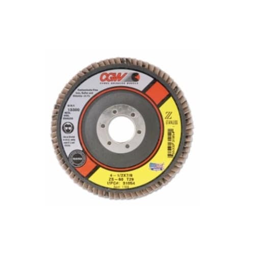 4-in High-Speed Cutting Wheel, 36 Grit, Aluminum Oxide, Resin Bond