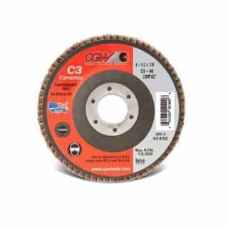 CGW Abrasives 4.5-in Compact Flap Disc, 36 Grit, Ceramic