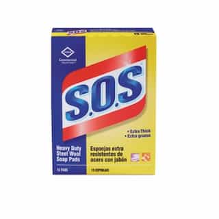 S.O.S. Steel Wool Soap Pad, 15 Count