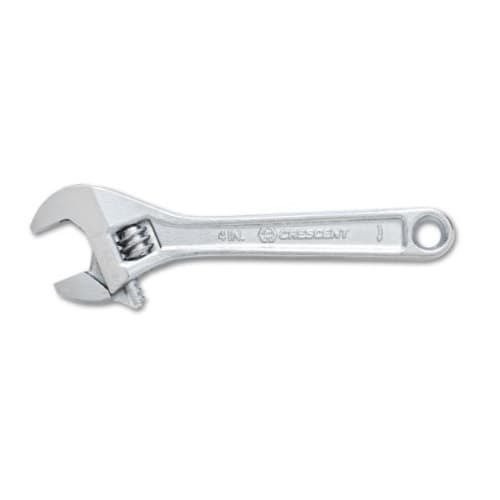 4-in Adjustable Wrench, 1/2-in Opening, Chrome