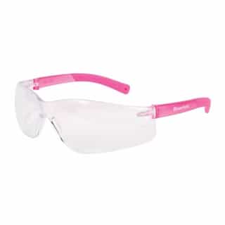 BearKat Hard Coat Safety Glasses, Polycarbonate, Clear Lens, Pink