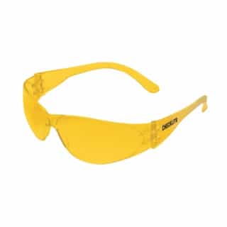 Checklite Hard Coat Safety Glasses, Polycarbonate, Amber Lens & Frame
