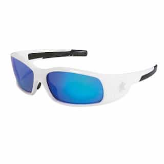 Crews Polycarbonate Blue Diamond Mirror Swagger Safety Glasses
