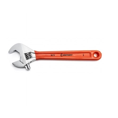 12-in Adjustable Wrench w/ Cushion Grip, Chrome