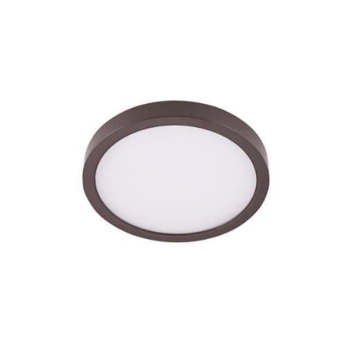 CyberTech 8-in 14W LED Round Ceiling Light, Dimmable, 720 lm, 120V, 3000K, Bronze