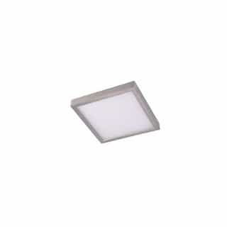 8-in 14W LED Square Ceiling Light, Dimmable, 720 lm, 120V, 3000K, Nickel Satin