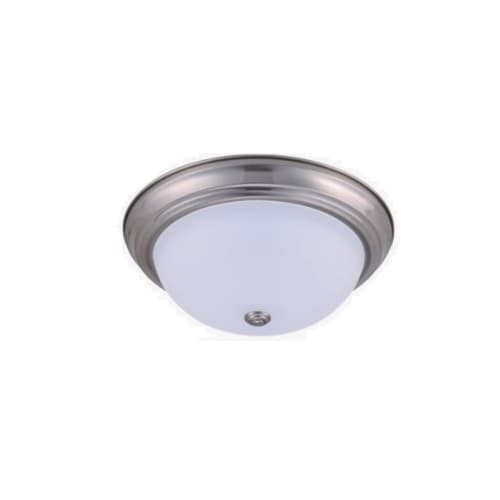 11-in 15W LED Ceiling Light, Dimmable, 850 lm, 120V, 3000K, Nickel Satin