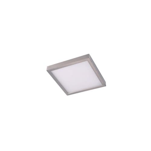 12-in 22W LED Square Ceiling Light, Dimmable, 1320 lm, 120V, 3000K, Nickel Satin