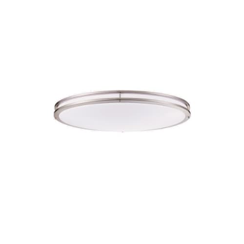 32-in 35W LED Round Ceiling Light, Dimmable, 2500 lm, 120V, 3000K, Nickel Satin