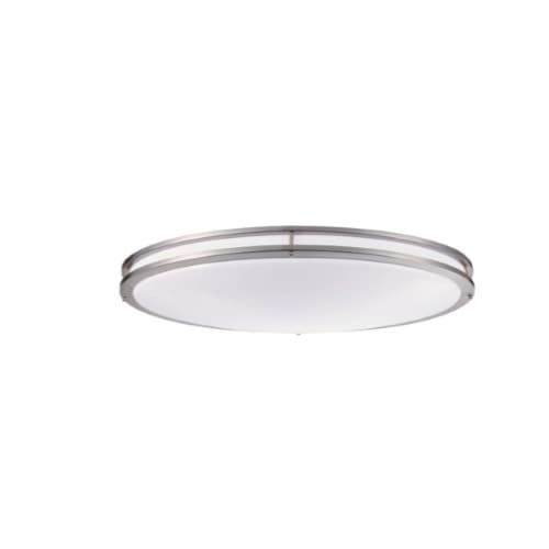 32-in 35W LED Round Ceiling Light, Dimmable, 2500 lm, 120V, 4000K, Nickel Satin