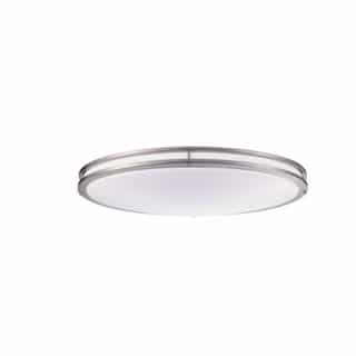 32-in 35W LED Oval Ceiling Light, Dimmable, 2500 lm, 120V, 4000K, Nickel Satin