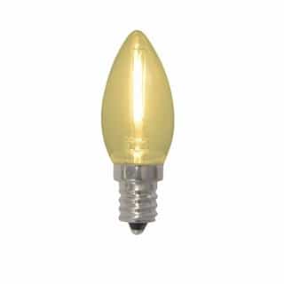 2W LED Filament Bulb, Torpedo Tip, E12, 170 lm, 120V, 2700K, Pack of 2