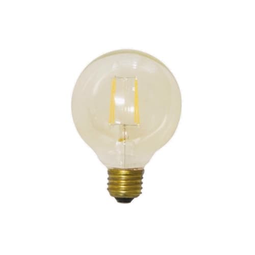 4W LED G25 Filament Bulb, E26, 300 lm, 120V, 2200K