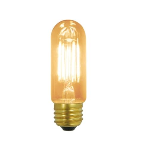 4W LED T10 Filament Bulb, E26, 300 lm, 120V, 2200K