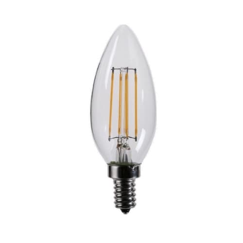 5.5W LED Filament Bulb, Torpedo Tip, Dimmable, E26, 500 lm, 120V, 2700K