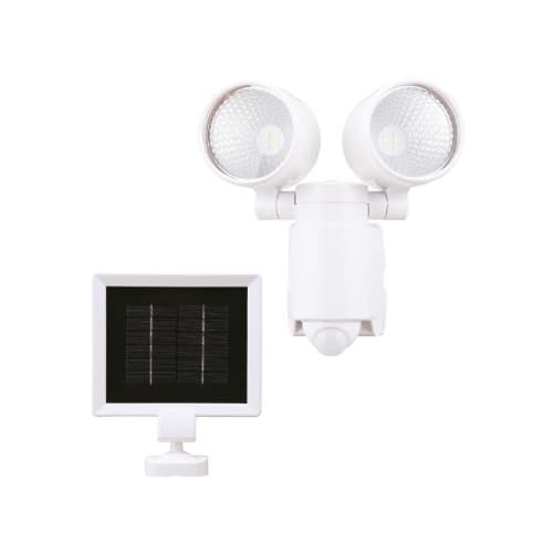 6W LED Solar Security Light w/ Motion Sensor, 560 lm, 6500K, White