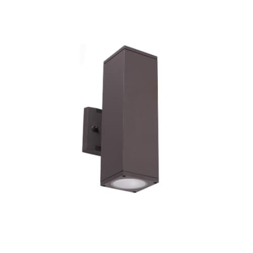 24W LED Square Wall Sconce, 2100 lm, 5000K, Bronze