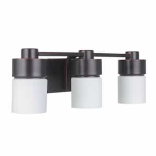 Craftmade District Vanity Light Fixture w/o Bulbs, 3 Lights, E26, Flat Black
