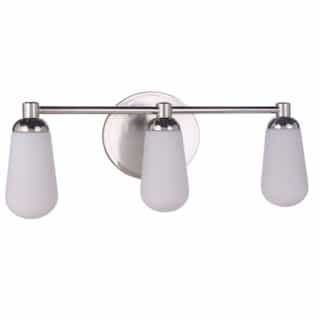 Riggs Vanity Light Fixture w/o Bulbs, 3 Lights, E26, Polished Nickel