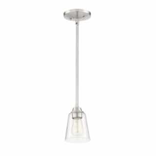 Grace Mini Pendant Light w/o Bulb, E26, Polished Nickel & Seed Glass
