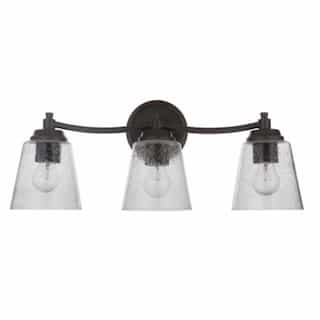 Craftmade Tyler Vanity Light Fixture w/o Bulbs, 3 Lights, E26, Flat Black