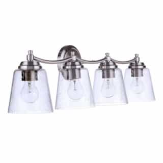 Tyler Vanity Light Fixture w/o Bulbs, 4 Lights, E26, Polished Nickel