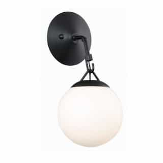 Orion Wall Sconce Fixture w/o Bulb, 1 Light, E12, Flat Black
