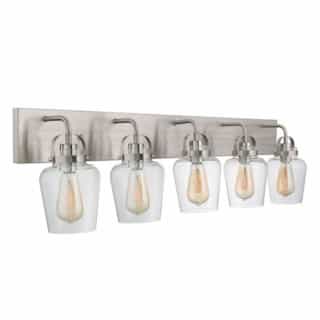 Trystan Vanity Light Fixture w/o Bulbs, 5 Lights, E26, Polished Nickel