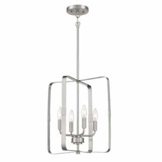 Stowe Pendant Light Fixture w/o Bulbs, 4 Lights, E12, Polished Nickel