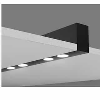 320W Construct Trimless Recessed Mount Kits, Black, Rectangle Shape.