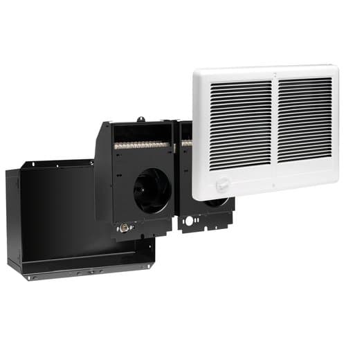 Cadet 3000W Com-Pak Twin Wall Heater Complete Unit with Thermostat, White, 240V