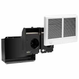Cadet 4000W Com-Pak Twin Wall Heater Complete Unit with Thermostat, White, 240V