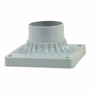 3-in x 5.6-in Pier Mount for Post Top Light, White