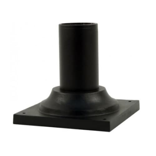 7.38-in x 7.5-in Pier Mount for Post Top Light, Large, Black