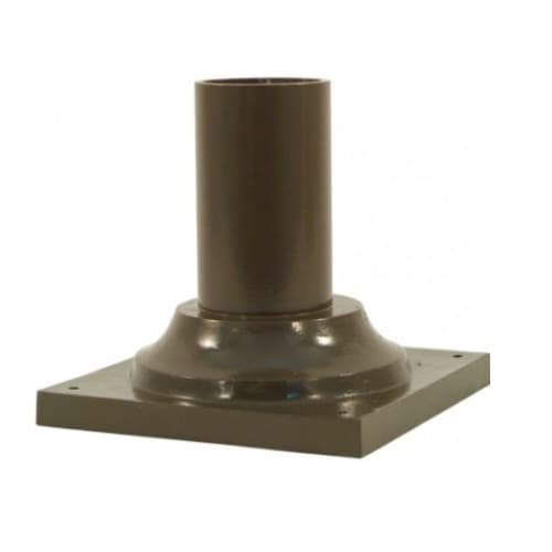 7.38-in x 7.5-in Pier Mount for Post Top Light, Large, Bronze