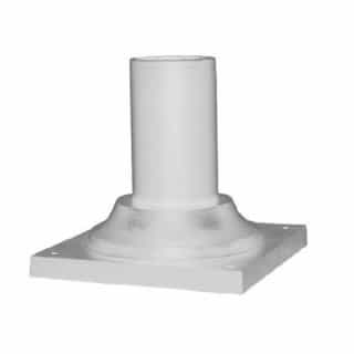 Dabmar 7.38-in x 7.5-in Pier Mount for Post Top Light, Large, White