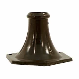 8-in x 10-in Surface Mount Base for 7ft Direct Burial Pole, Small, Bronze