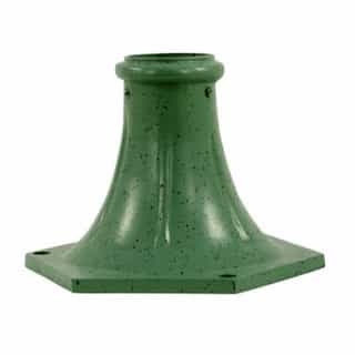 8-in x 10-in Surface Mount Base for 7ft Direct Burial Pole, Small, Verde Green