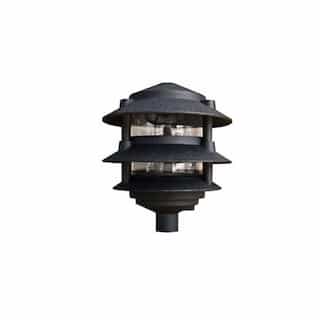 6W LED Pagoda, 3-Tier, 6000K, 10-in Top, 3-in Base, 120V, Bronze
