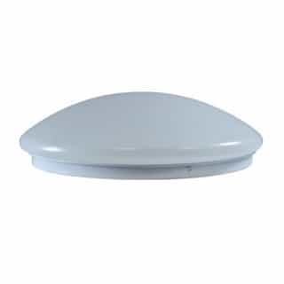 13-in 18W LED Surface Mounted Dome Ceiling, 1710 lm, 90V-277V, 4000K, White