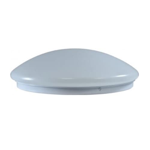 Dabmar 13-in 18W LED Surface Mounted Dome Ceiling, 1710 lm, 90V-277V, 4000K, White