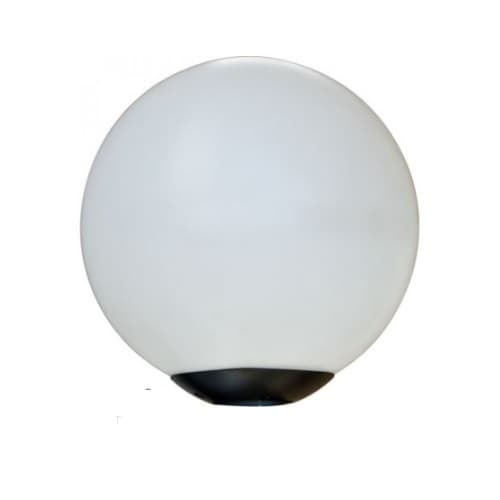 16W 13" Outdoor LED Globe Post Light, 3000K, Black