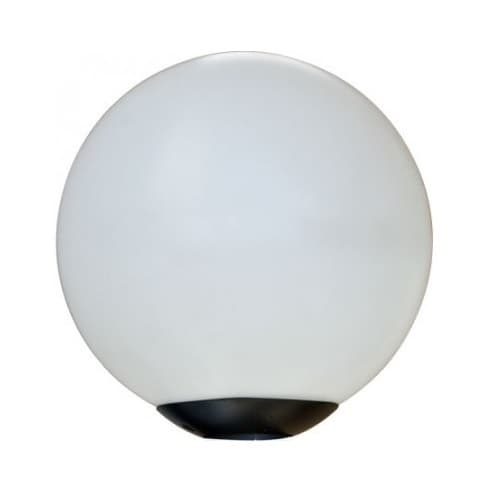 16-in 30W LED Post Top Globe Light, 85V-265V, 6500K, White