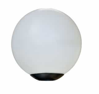 16W 18-in Globe LED Post Top Light, Tubular LED, 120V, 3000K, Black