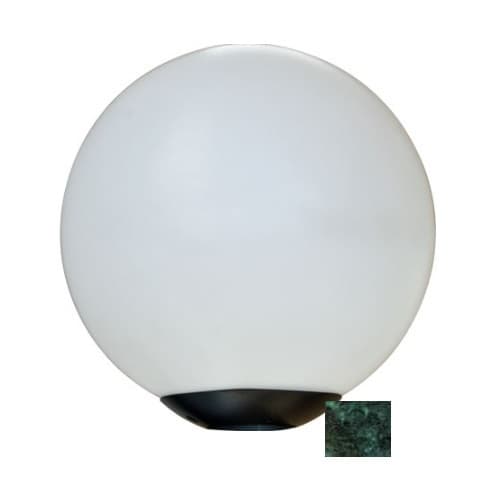Dabmar 20W 18-in Globe LED Post Top Light, G24, 120V-277V, 5000K, Verde Green