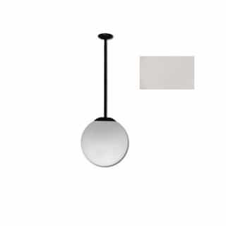 Dabmar 13-in 16W LED Drop Down Globe Ceiling Light w/ 18-in Stem, 85V-265V, 5000K, White