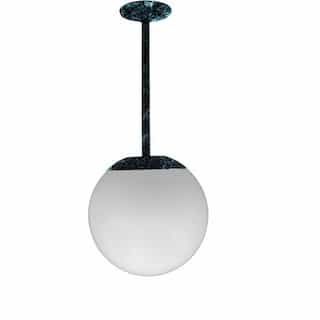Dabmar 18-in 30W LED Drop Down Globe Ceiling Light w/ 12-in Stem, 85V-265V, 5000K, Verde Green