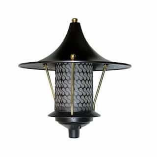 Dabmar 10-in 12W LED Flair Top Pagoda Light, G24, 120V-277V, 3000K, Black